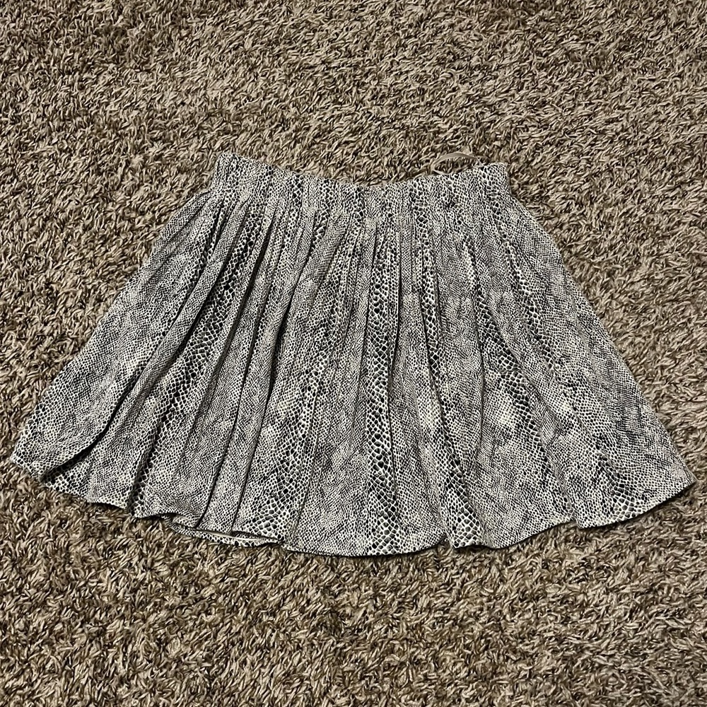 She + Sky Snake Print Mini Skirt with Built in Shorts